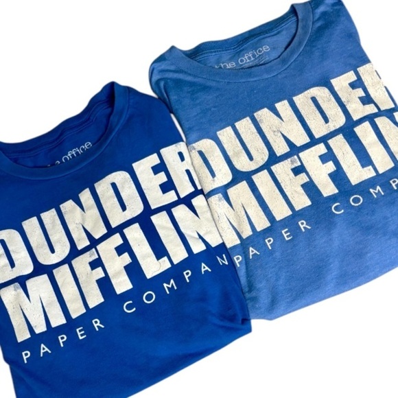 V🌺DUNDER MIFFLIN LOT/BUNDLE (2)The Office -DunderMifflin Inc Paper Co.TeeShirts - Picture 9 of 9